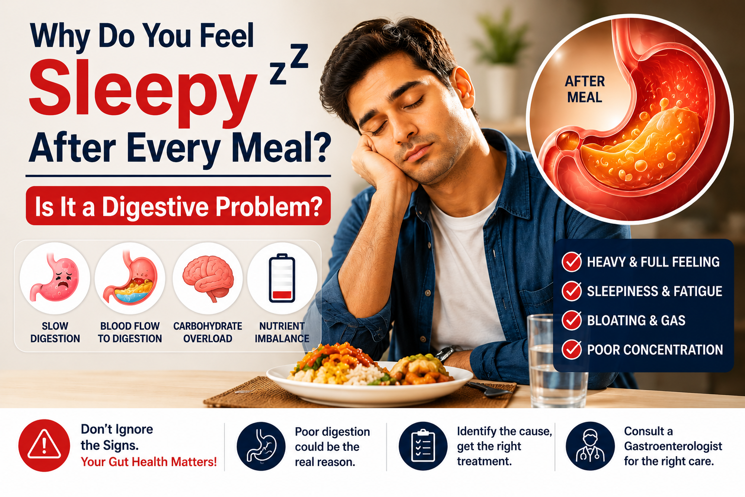 Why Do You Feel Sleepy After Every Meal? Is It a Digestive Problem?