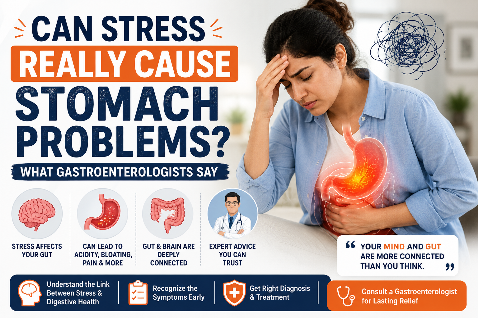 Can Stress Really Cause Stomach Problems? What Gastroenterologists Say